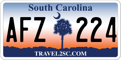 SC license plate AFZ224