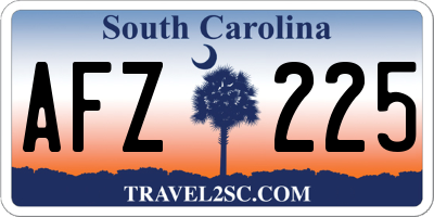 SC license plate AFZ225