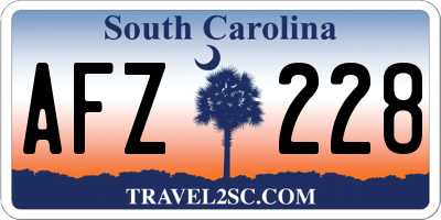 SC license plate AFZ228