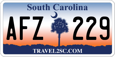 SC license plate AFZ229