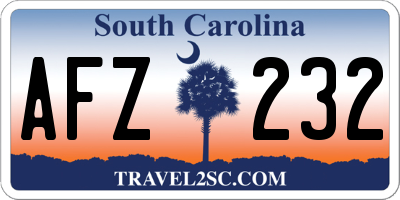 SC license plate AFZ232