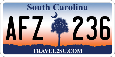 SC license plate AFZ236