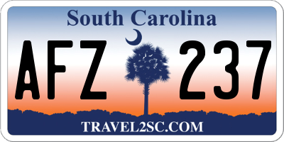 SC license plate AFZ237