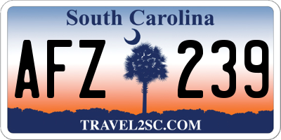 SC license plate AFZ239