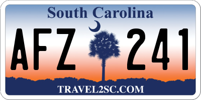 SC license plate AFZ241