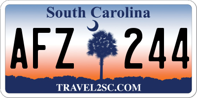SC license plate AFZ244
