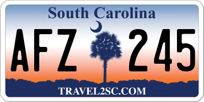 SC license plate AFZ245