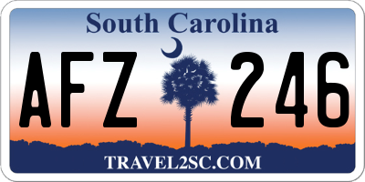 SC license plate AFZ246