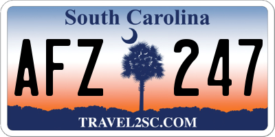 SC license plate AFZ247