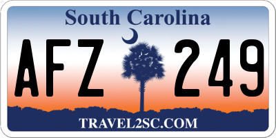 SC license plate AFZ249