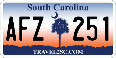 SC license plate AFZ251