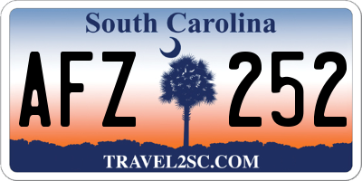 SC license plate AFZ252
