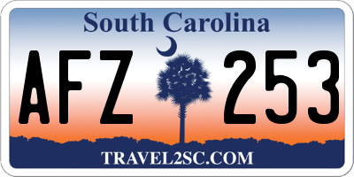 SC license plate AFZ253