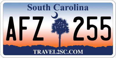 SC license plate AFZ255