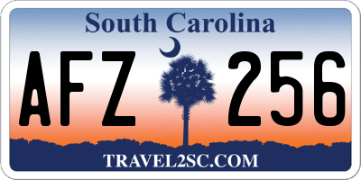 SC license plate AFZ256