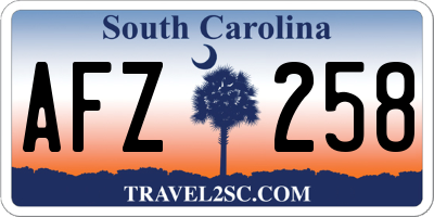 SC license plate AFZ258