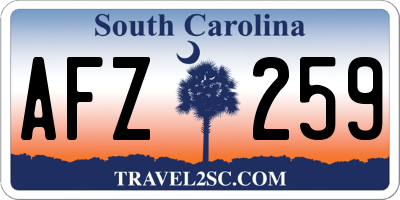 SC license plate AFZ259