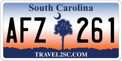 SC license plate AFZ261