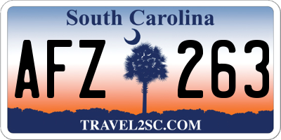 SC license plate AFZ263