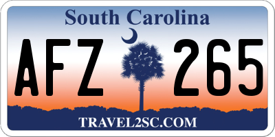 SC license plate AFZ265