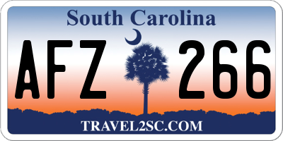 SC license plate AFZ266