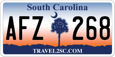 SC license plate AFZ268