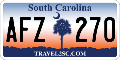 SC license plate AFZ270