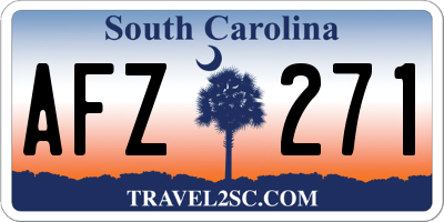 SC license plate AFZ271