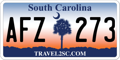 SC license plate AFZ273