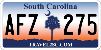 SC license plate AFZ275