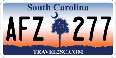 SC license plate AFZ277