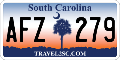 SC license plate AFZ279