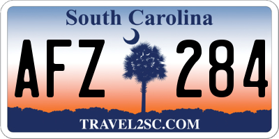SC license plate AFZ284