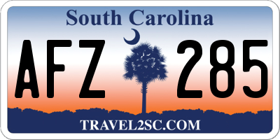SC license plate AFZ285