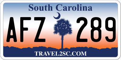 SC license plate AFZ289