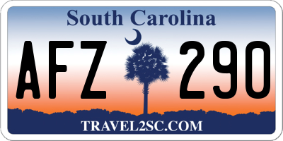 SC license plate AFZ290