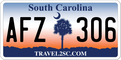 SC license plate AFZ306