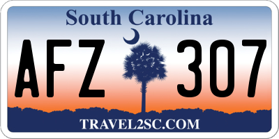 SC license plate AFZ307