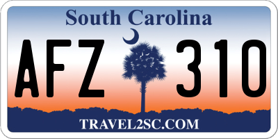 SC license plate AFZ310