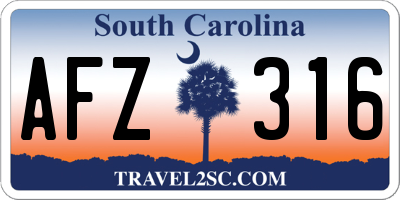 SC license plate AFZ316