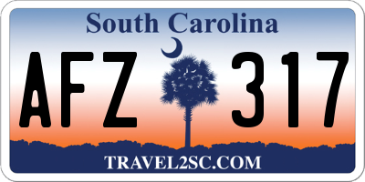 SC license plate AFZ317