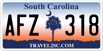 SC license plate AFZ318