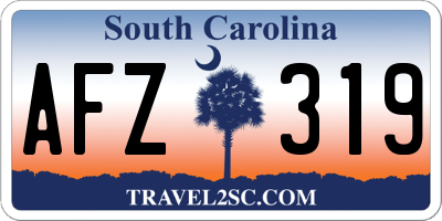 SC license plate AFZ319