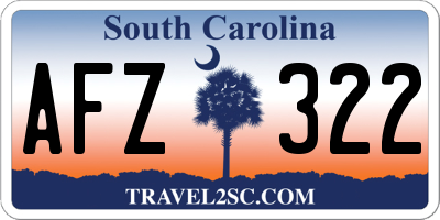SC license plate AFZ322