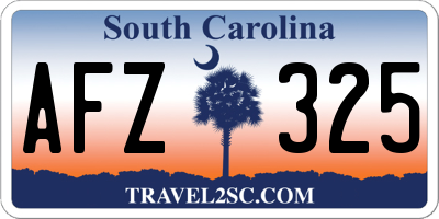 SC license plate AFZ325