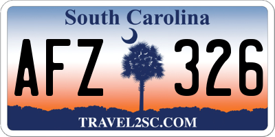 SC license plate AFZ326