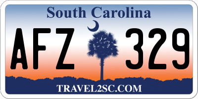 SC license plate AFZ329