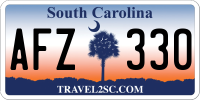 SC license plate AFZ330