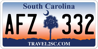 SC license plate AFZ332