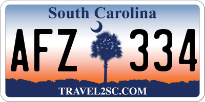SC license plate AFZ334
